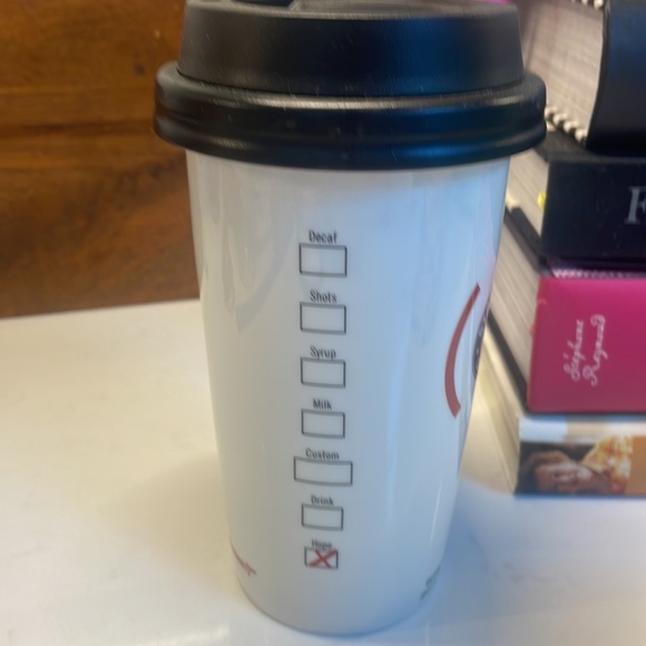 EUC- Starbucks x Project RED ceramic coffee travel mug - Picture 3 of 6